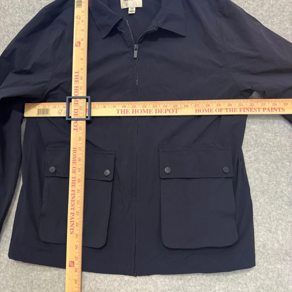 Industry Republic Clothing Mens Navy Blue Full Zip‎ Utility Jacket Size Medium